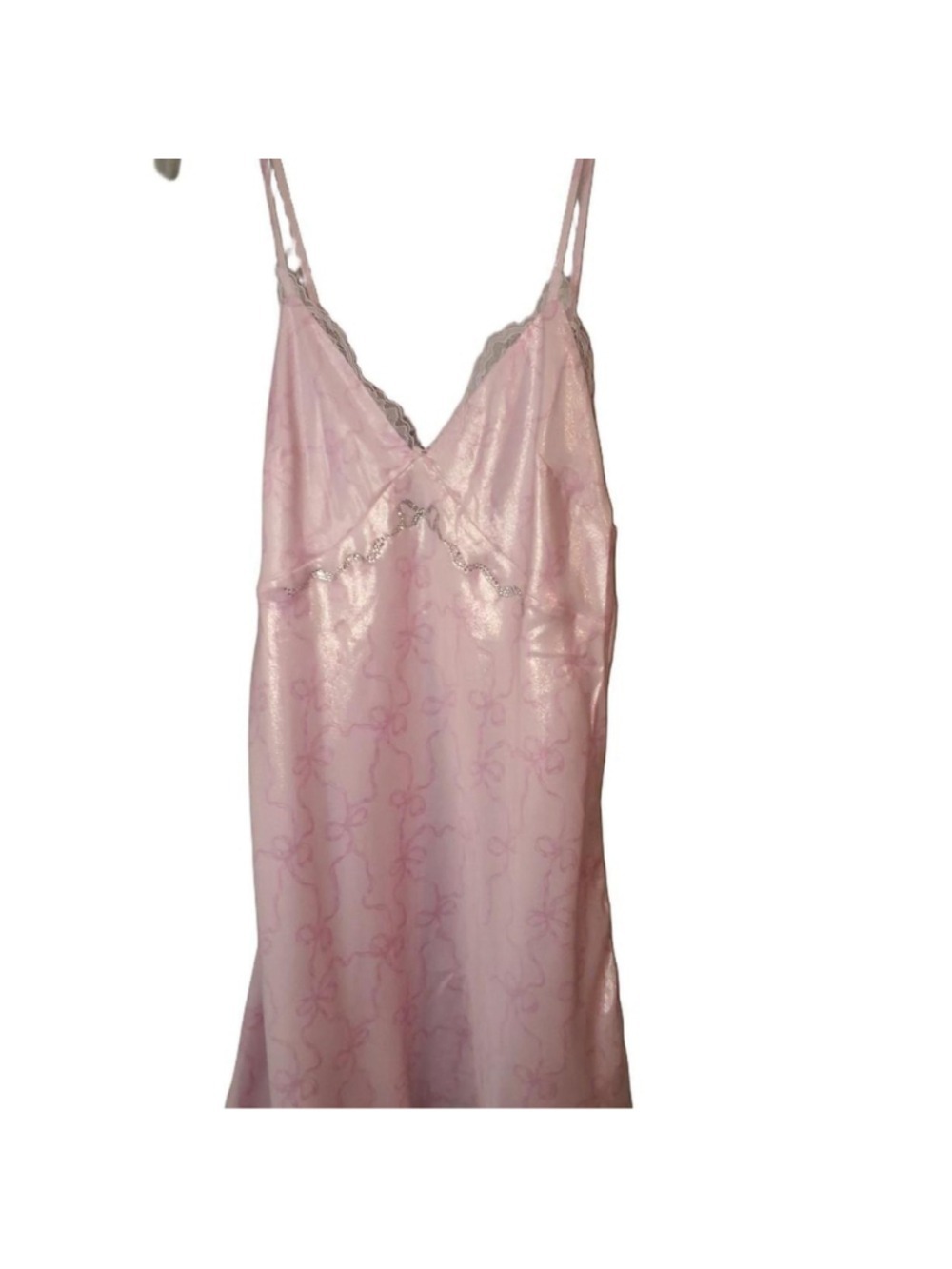 NWT LoveShackFancy Pink Victoria's Secret Satin Mini Dress Small Coquette - Picture 4 of 5